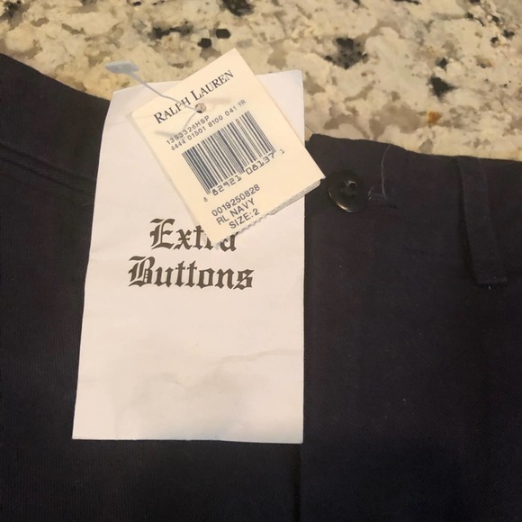 RALPH LAUREN SPORT Navy Khaki Chino Shorts 2 NWT - Picture 4 of 10